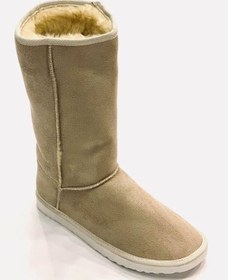 Resim Kürklü Kadın Bot Kısa Bej 