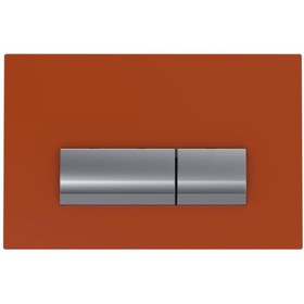 Resim Bocchi Vivente Gömme Rezervuar Kumanda Paneli Metal Cam Turuncu 8200-0151 