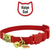 Resim Caramelos İsimli, Güvenlik Kilitli Kedi Tasması- , İsimlikli Krkm 