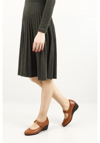 Resim Gönderi(R) Gönderi R Taba Antik Dolgu Taban Hakiki Deri Mary Jane Ayakkabı Taba 