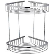 Resim Geseus Pirinç Banyo Köşelik Şampuanlık Duş Rafı Ömür Boyu Paslanmaz İki Katlı-NKS 