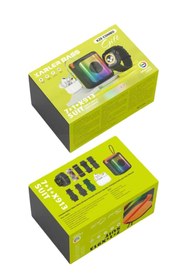 Resim BiiShe Mey İthalat® K28 Kombo 7 Adet Kordon Akıllı Saat Airpods Kulaklık Kablosuz Hoparlör Set - Siyah 