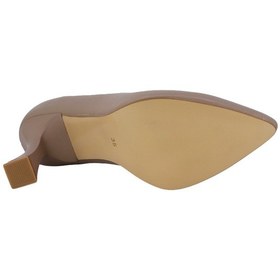 Resim Hobby Ayakkabı Hobby 26861 Hakiki Deri Topuklu Kadın Stiletto Vizon 