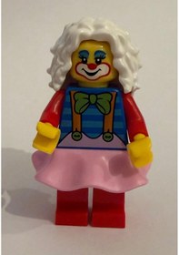 Resim Orjinal Lego Minifigür Female Clown White Hair Pink Skirt 