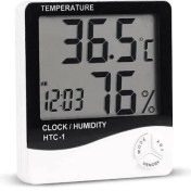 Resim Lidyahan Store Htc-1 Dijital Termometre Sıcaklık ve Nem Ölçer Higrometre Masa Alarm 
