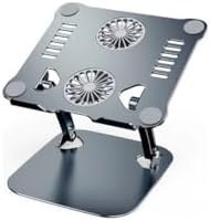 Resim Daytona ST-801 Çift Fanlı Alüminyum Katlanabilir Laptop Dizüstü Bilgisayar Macbook Standı (Koyu Gri) 