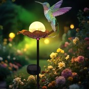 Resim Güneş Enerjili Büyükanne Cam Top Çiçek Işığı - Renkli Büyükanne ve Çiçek Tasarımı ile Canlı Bahçe Dekoru, Patio, Çim, Veranda ve Bahçe için Mükemmel, Cadılar Bayramı ve Noel için İdeal, Güneş Enerjili Dış Mekan Dekorasyonları 