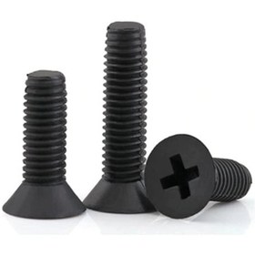 Resim M5 X 8mm Düz Başlı Plastik Civata Vida Siyah X 5 Adet Rf009 