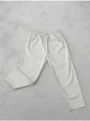 Resim Beli Lastikli Deri Pantolon Bej 