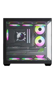 Resim F7 Lite 7x Argb Fanlı Uzaktan Kumandalı Gaming Akvaryum Kasa 