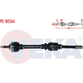 Resim Genel Markalar Komple Aks Sag Ön Abslı 48 Dıs Uzunluk 807mm Peugeot 206 1.4i 16v A-t (SNZ.AL4 23 DIS) 1998-2006 