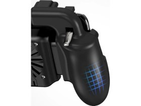 Resim Qozie Cep Telefonu Oyun Konsolu Soğutma Fanlı Standlı Pubg Ateş Tetik Gamepad Joystick 