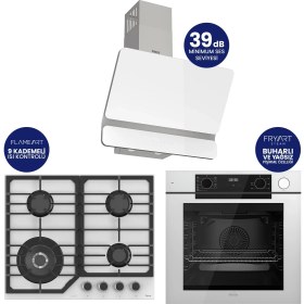 Resim Ferre Steamart-Fryart-Silentart Serisi Beyaz Set (QEP64CB+NT026-WFA+D081-SA ) Döküm Izgara 