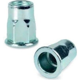 Resim Yarım Altıköşe Şapkalı Kafa Çelik Somun Perçin M5 Metrik 5 - 500 Adet 