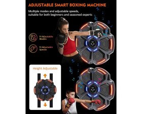 Resim Evolvera Bluetooth Hoparlör Özellikli Duvar Boks Makinesı 9 Mod Seviye Ayarlı Müzikli Boks Makinesı 