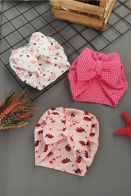 Resim dubi baby 3 Adet Kız Bebek Bone Bandana 0-3 Yaş 