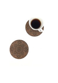 Resim Bardak Altlığı Model -68 Kahverengi 