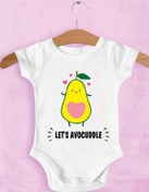 Resim Tuğbababy Baby Avakado Baskılı Bebek Body Zıbın Kız Erkek Beyaz 