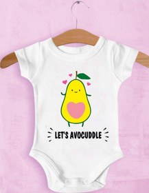 Resim Tuğbababy Baby Avakado Baskılı Bebek Body Zıbın Kız Erkek Beyaz 