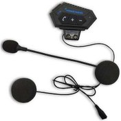 Resim Fortunelane Motosiklet Kaskı Kulaklık: Kablosuz Konuşma, Müzik Kontrol, 10m Mesafe - Siyah V4.0+edr 