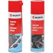 Resim Würth Motor Temizleyici Sprey 500 ml + Silikon Sprey 500 ml 