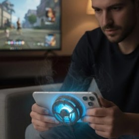 Resim Tkçyt Manyetik Telefon ve Tablet Soğutucu - Güçlü Sessiz Fanlı, Hızlı Isı Dağıtıcı Mo 
