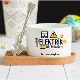 Resim Elektrik Teknikeri Lüks Fincan Seti 