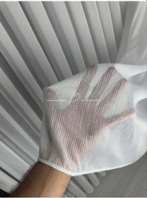 Resim Tül Perde Hafif Pırıltı Homay Desen Etek Kurşun Sarımlı Ekru 