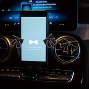 Resim 1/3 adet Moda Siyah İnci Araba Cep Telefonu Tutucu - Kadınlar için Sevimli ve Trend Hava Kanalı Asma Braketi, Araç Aksesuarları için Uygun 