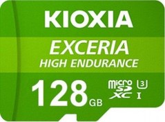 Resim KIOXIA 128GB EXCERIA HIGH ENDURANCE microSD C10 U3 V30 A1 Hafıza kartı LMHE1G128GG2 