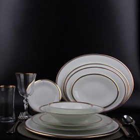 Resim Evaliza Grace Gold 60 Parça 12 Kişilik Yemek Takımı 