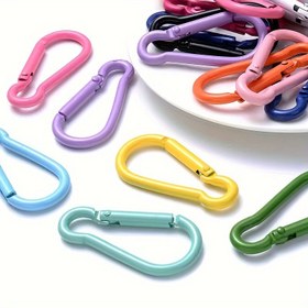 Resim 11 adet LKLDM Alüminyum Alaşımlı Anahtarlık Klipsi - Anahtar ve Aksesuarlar için Dayanıklı, Çok Renkli Assortiment, Hafif ve Yüksek Kaliteli Tasarım, Güvenli Anahtarlık | Renkli Anahtarlık | Dayanıklı Klips, Karabina Klipsi 