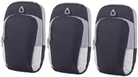 Resim HEMOTON 3 Adet Koşu Paketi Çantası Esnek Kol Bandı Telefon Çantası Fitness Aktiviteleri Için Ustaca Depolama 