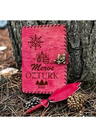 Resim Yılbaşı İsme Özel Deri Defter 