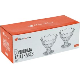 Resim Glass In Love Dondurma Tatlı Kasesi - 3'lü 