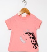 Resim Mammaramma Kız Bebek Baskılı Pembe T-shirt 