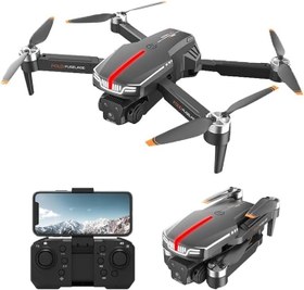 Resim C13S Fırçasız Mini Drone Optical Flow Stabilizasyon WiFi FPV Canlı Görüntü Engel Sensörlü Katlanabilir Uzaktan Kumandalı Drone Headless Mod 