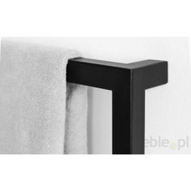 Resim Havluluk Metal Banyo Askılığı Duvara Monteli Havluluk Siyah 