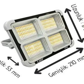 Resim Cata Ct-4698 Miami Solar Led Projektör (YENİ SOLAR PANEL VE PİL ÖMRÜ GÜÇLENDİRİLMİŞ) 