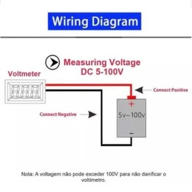 Resim Daisy Home Dc 4-100V Dijital Voltmetre Kırmızı LED - Araç, Tekne, Karavan, Motosiklet Uyumlu 