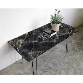 Resim Masa Kaplama Kendinden Yapışkanlı Folyo Laminasyonlu Mermer Desen 