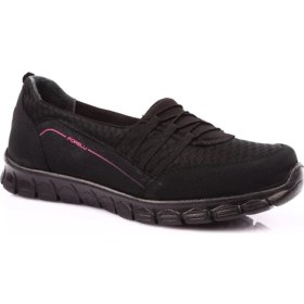 Resim Forelli 61014 Kadın Stretch Feather Light Spor Ayakkabı Siyah 