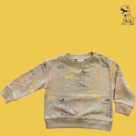 Resim Cantoy Erkek Bebek Dinazor Desenli Sweatshirt-15354 Kahverengi 