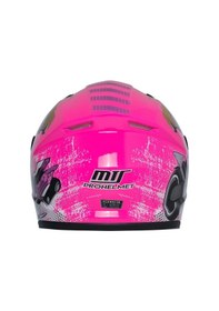 Resim Motosiklet Ve Bisiklet Mini Çocuk Kaskı Full Face Ce Sertifikalı Child Motor Kask Pink Pembe 