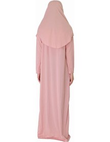 Resim Zehranaz Namaz Elbisesi Pudra Fermuarlı Namaz Elbisesi Pudra 