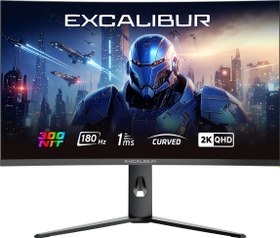 Resim Excalibur M.E315QVC-C 31.5" 2K QHD 180HZ 1MS PİVOT Curved HDR10 300NIT Oyuncu Monitörü 