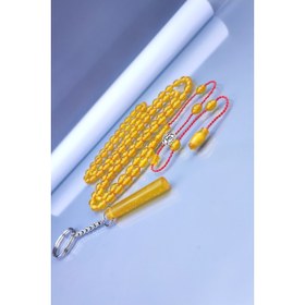 Resim Vip Kehribar 5x8 Mm Lababidi Imzalı 99'lu Zar Kehribar Tesbih - Namaz Tesbihi 