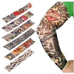 Resim Motosiklet Kol Çorabı Dövme Modelli 