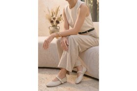 Resim Stilbagshoes MOİRA ÖRGÜ DETAYLI KADIN BABET BEJ 