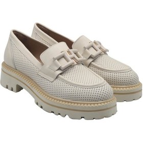 Resim Kadın Tokalı Deri Ayakkabı Bej 2411530y Bej 